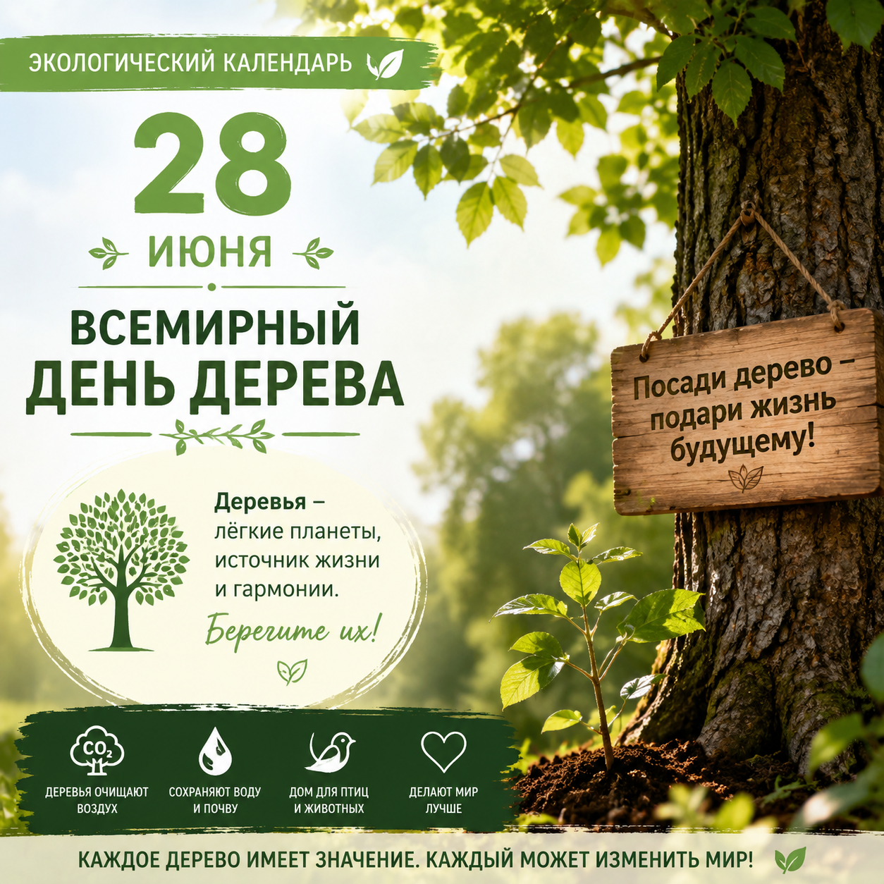 28 июня – Всемирный день дерева: История, значение и как отметить