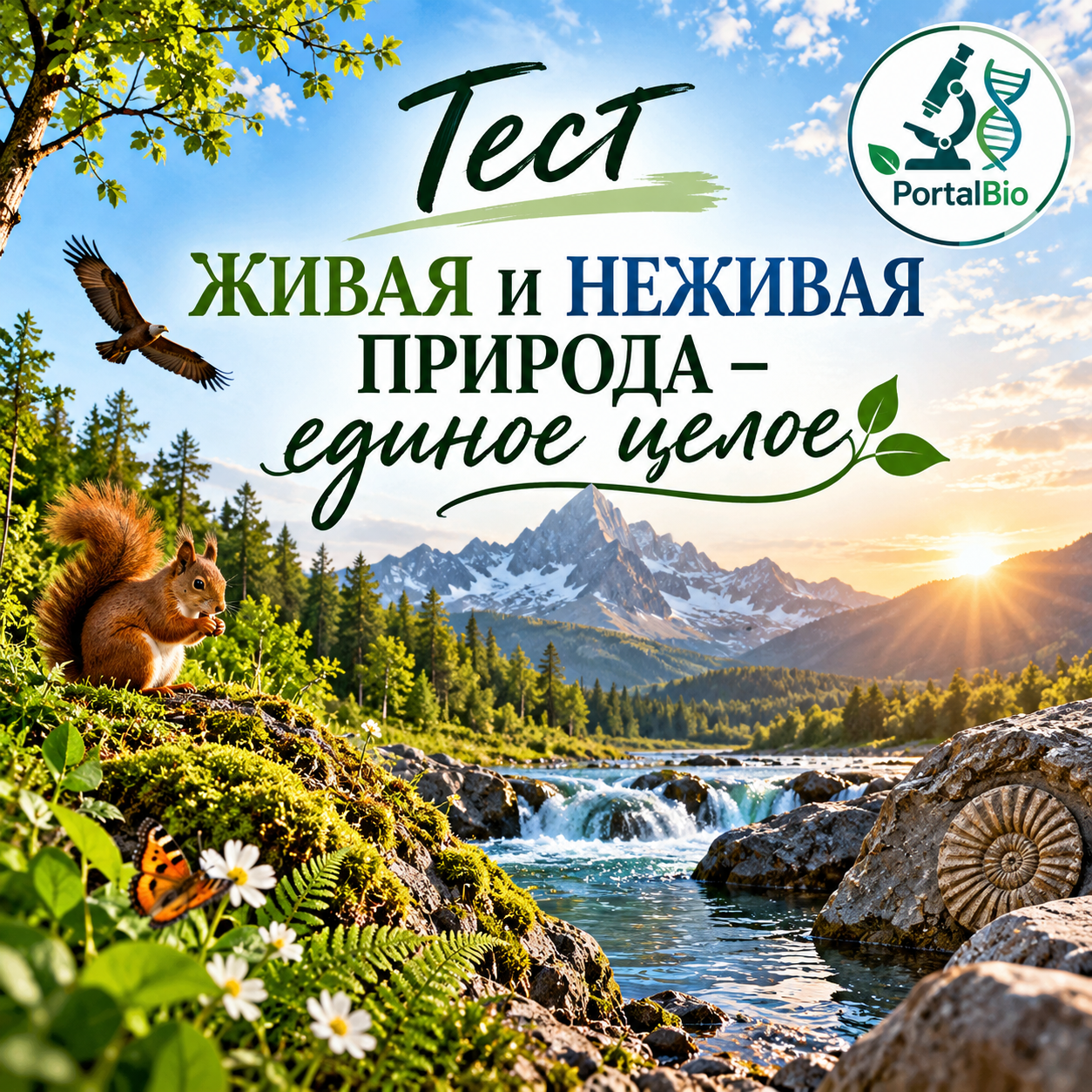 Живая в и неживая природа - единое целое. 1 вариант | Тесты по биологии 5 класс