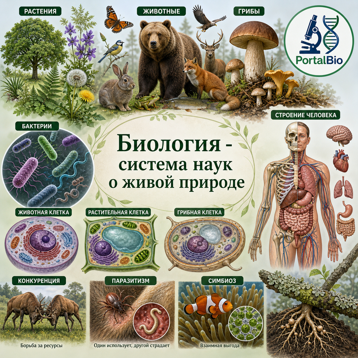 Биология — система наук о живой природе