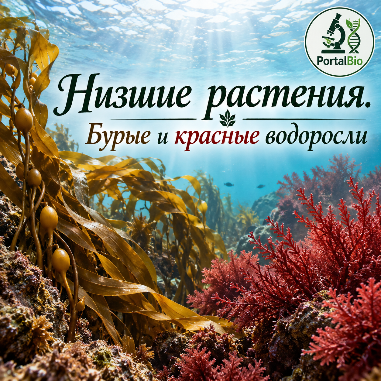 Низшие растения. Бурые и красные водоросли