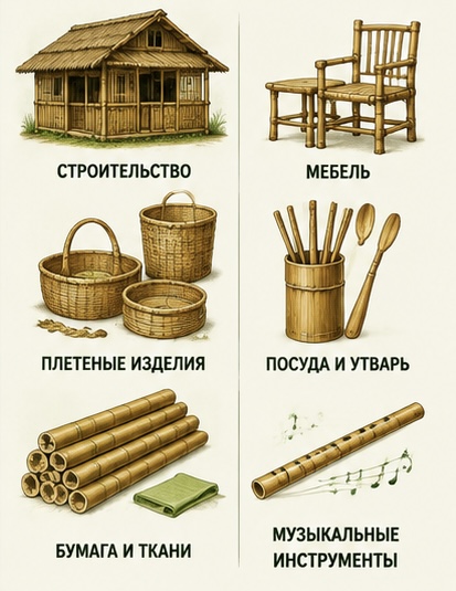 Применение бамбука 